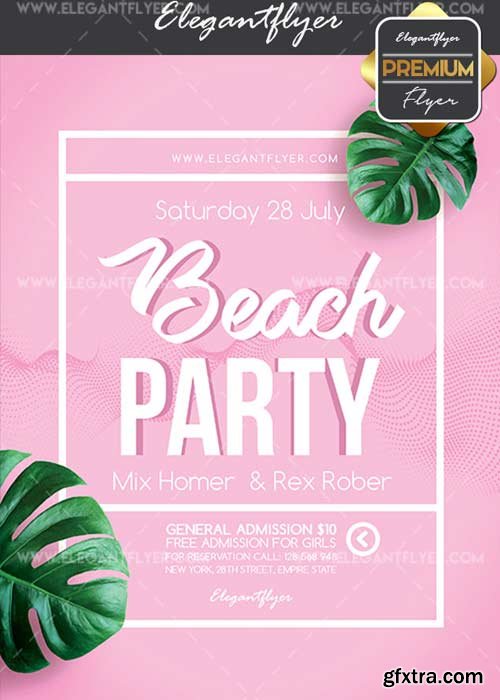 Beach Party V33 Flyer Psd Template Facebook Cover Gfxtra