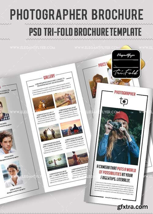 Photographer V29 PSD Tri-Fold PSD Brochure Template