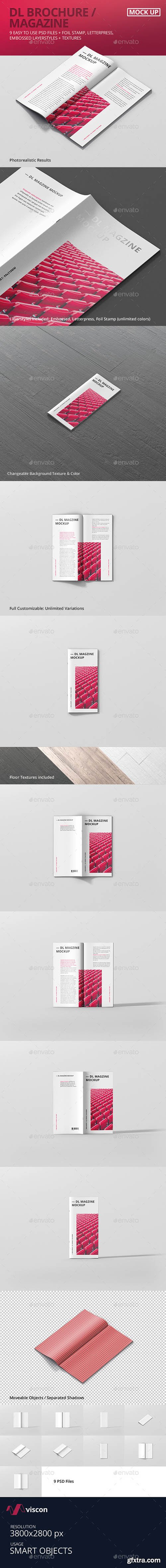 Graphicriver DL Brochure / Magazine Mockup 20106602