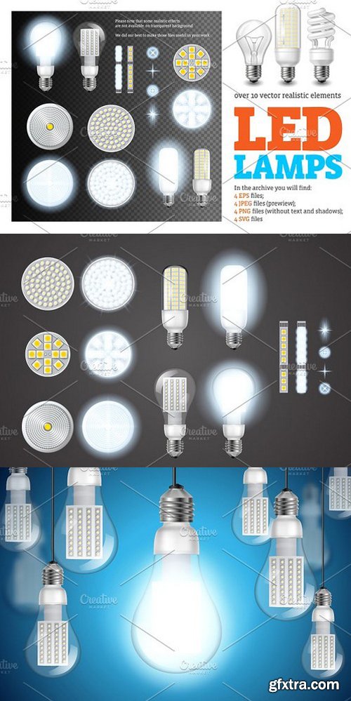 CM - Led Lamps Realistic Set 1516582