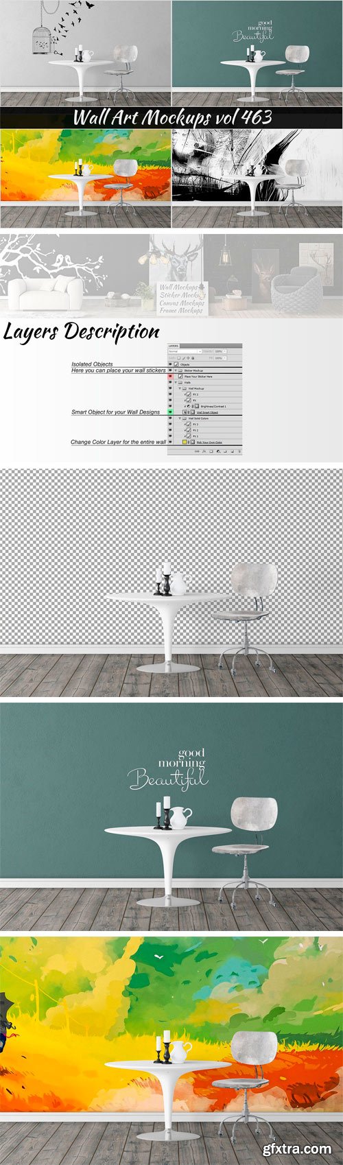 CM 1501578 - Wall Mockup - Sticker Mockup Vol 463