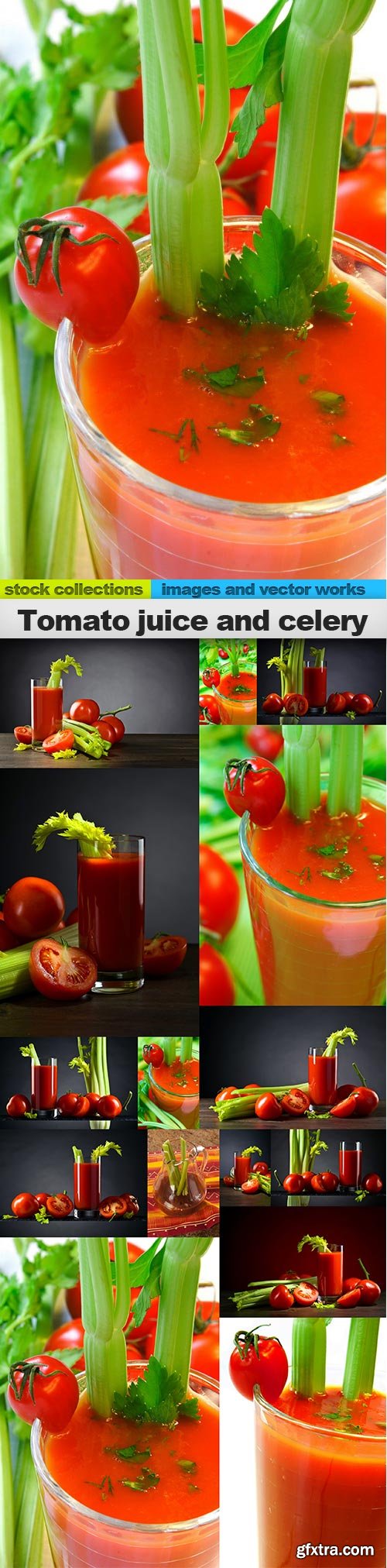 Tomato juice and celery, 15 x UHQ JPEG