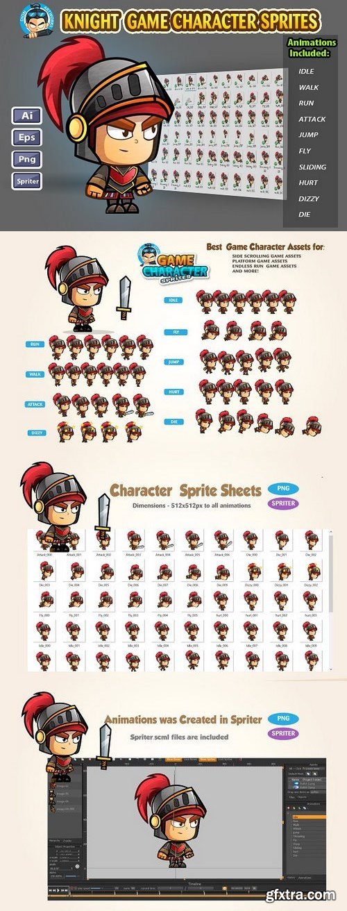 CM - Knight 2D Game Character Sprites 1232103