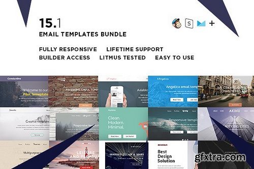 CM - 15 Email templates bundle + Builder