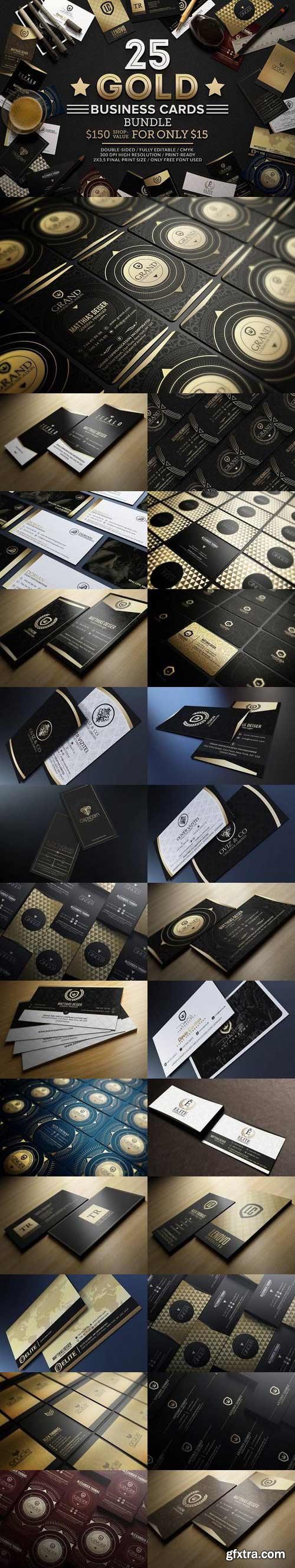 CM - 25 Gold Business Cards Bundle 792832