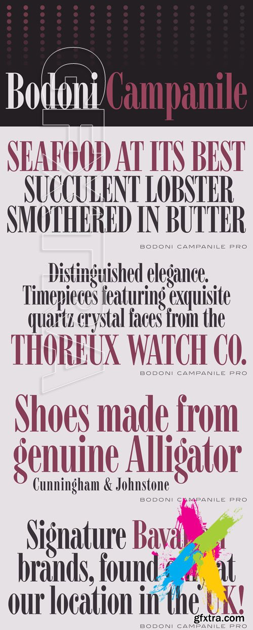 Bodoni Campanile Pro font family