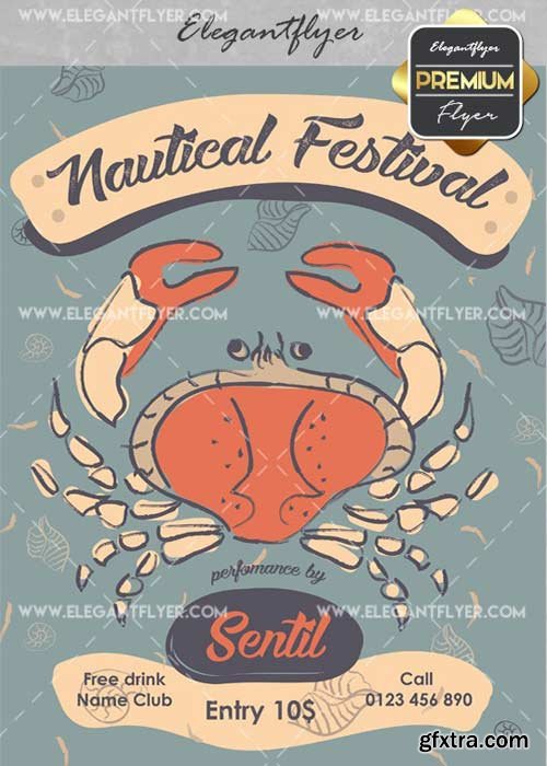 Nautical Festival V7 Flyer PSD Template + Facebook Cover