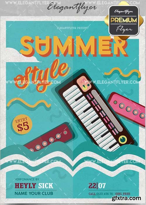 Summer Style V27 Flyer PSD Template + Facebook Cover