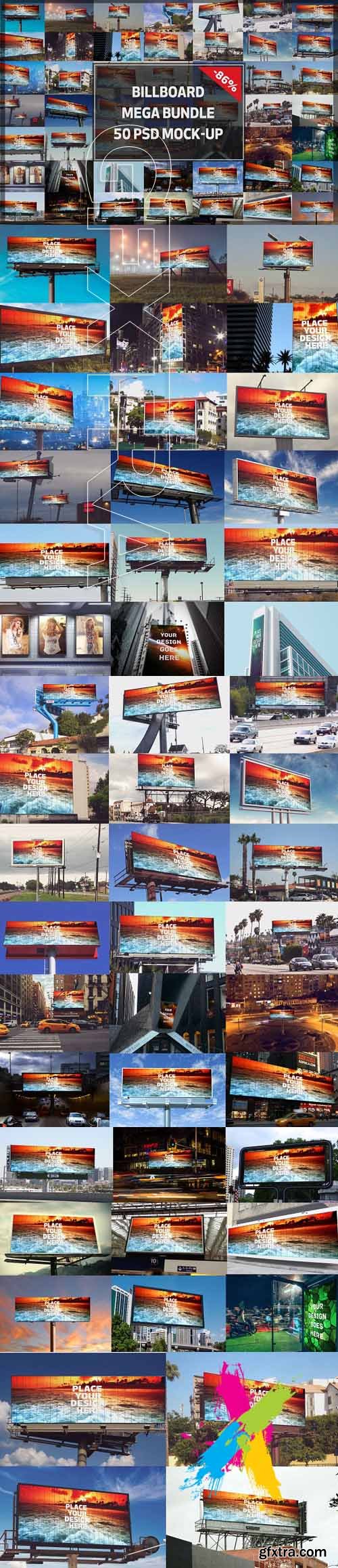 CM - 50 Billboard Mock-up Mega Bundle#1 1608534