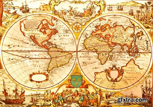 World map old paper continent country travel 25 HQ Jpeg