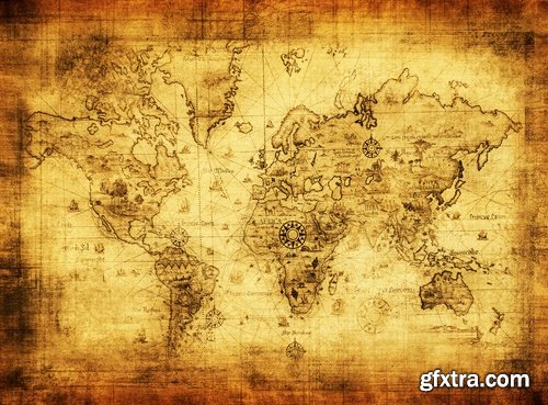 World map old paper continent country travel 25 HQ Jpeg