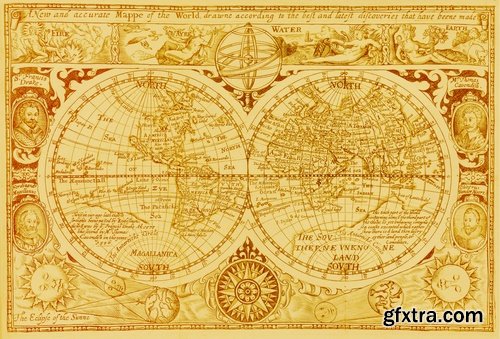 World map old paper continent country travel 25 HQ Jpeg