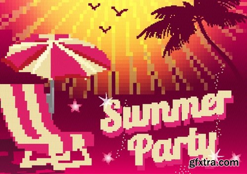 Summer flyer disco party 19 EPS