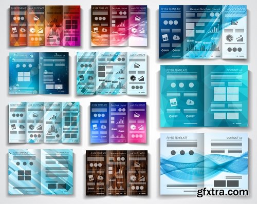 Business infographics banner exhibition poster 25 EPS