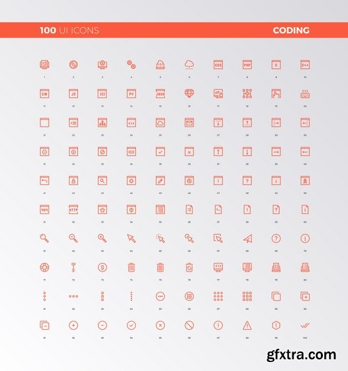 Icon flat design element web site design 19 EPS