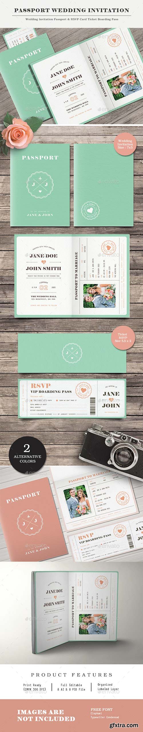 Graphicriver - Passport Wedding Invitation 20200633