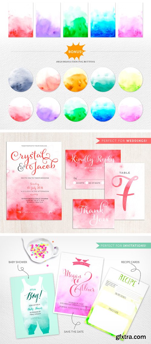 CM 1505969 - Ombre Watercolor Backgrounds Vol.1