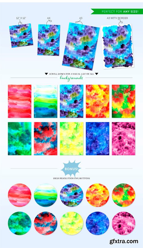 CM 1532077 - Bright Watercolor Backgrounds Vol.1