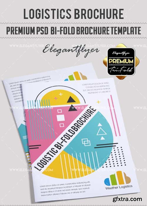 Logistics V7 Premium Bi-Fold PSD Brochure Template