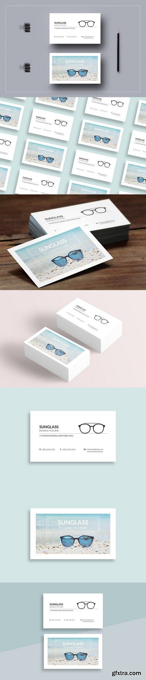 CM - Sun Glass Business Card Template 1529432