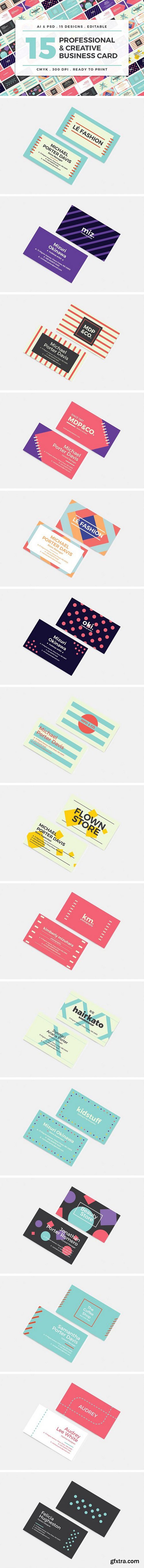 CM - 15 Creative Business Cards Bundle 1528834