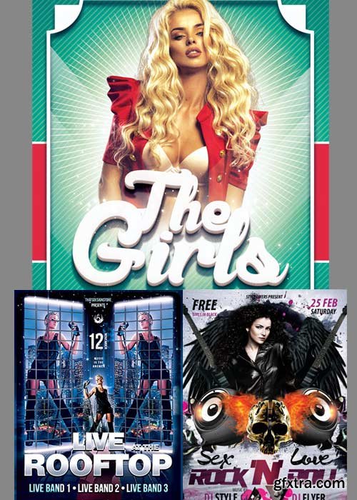 THE GIRLS PARTY 3in1 V5 Flyer Template