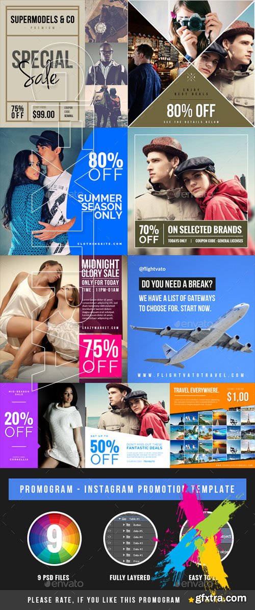 Graphicriver - Promogram Vol 01 - Instagram Promotion Template 20145438