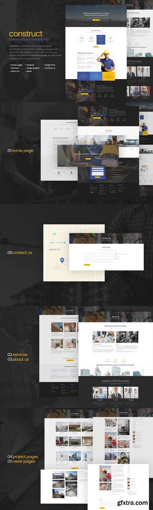 Construct - Construction Building PSD Template