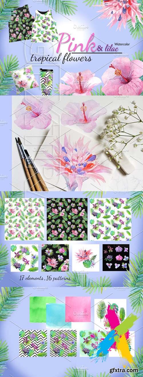 CM - Pink lilac tropical flowers 1592062