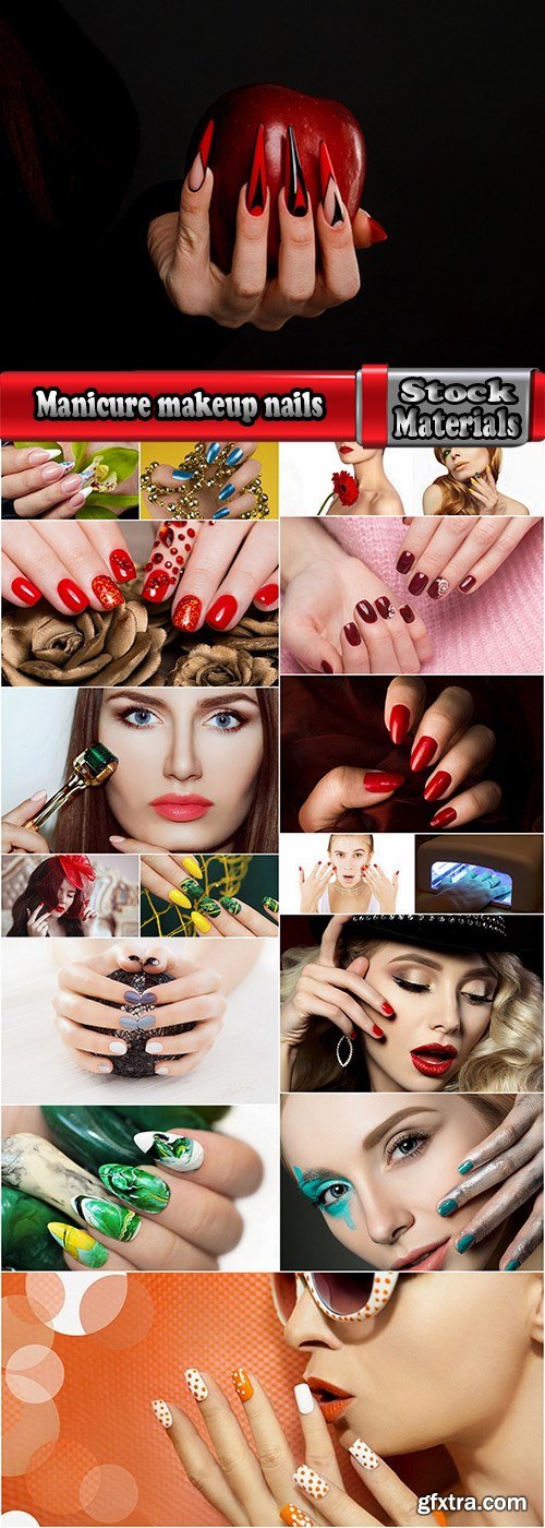 Manicure makeup nails beauty advertising poster woman girl 18 HQ Jpeg