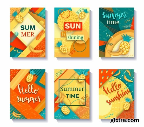 Invitation card flyer banner wedding party summer holiday birthday 25 EPS