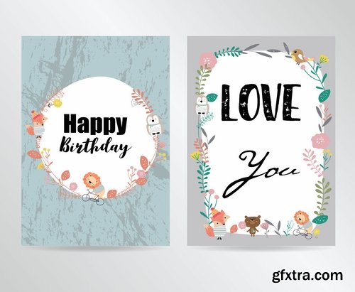 Invitation card flyer banner wedding party summer holiday birthday 25 EPS