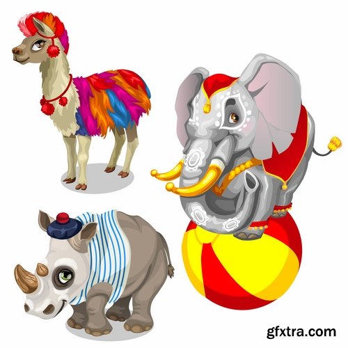 Cartoon animal collection of fairytale characters for children\'s illustration 25 EPS