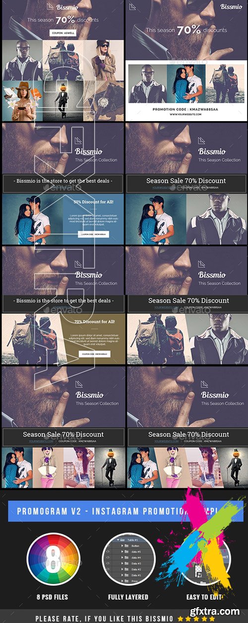 Graphicriver - Bissmio Vol 01 - Instagram Promotion Template 20146800