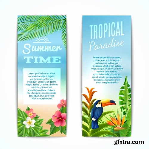 Tourist advertising banner booklet brochure magazine cover 15 EPS