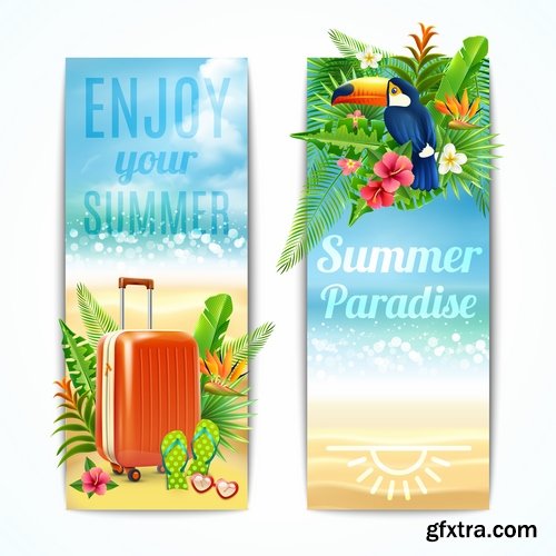 Tourist advertising banner booklet brochure magazine cover 15 EPS