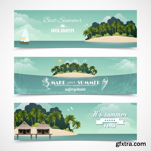 Tourist advertising banner booklet brochure magazine cover 15 EPS