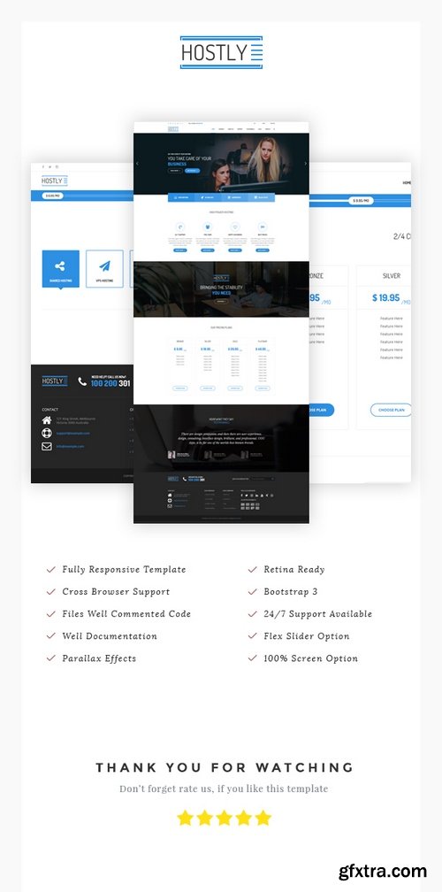 ThemeForest - HOSTLY - Responsive HTML5 Template 18002354