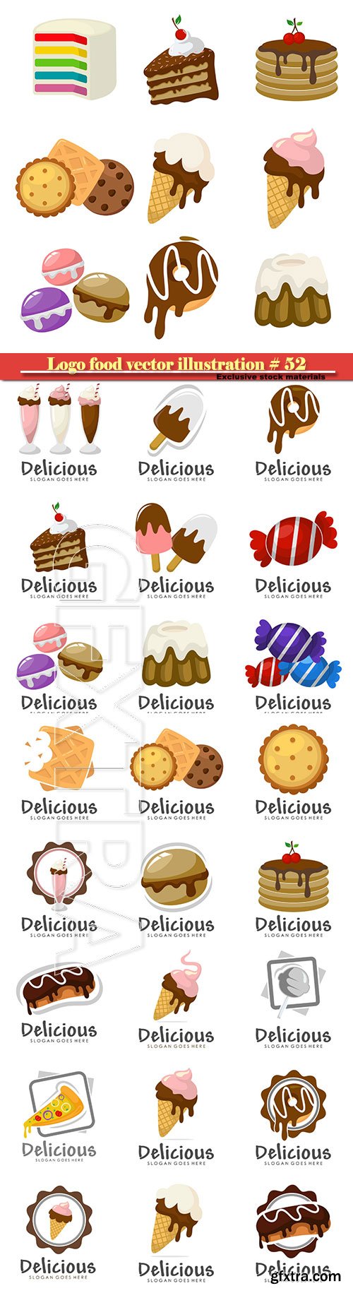 Logo food vector illustration template # 52