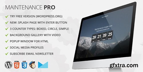 CodeCanyon - Maintenance PRO v3.5 - WordPress plugin - 2781350