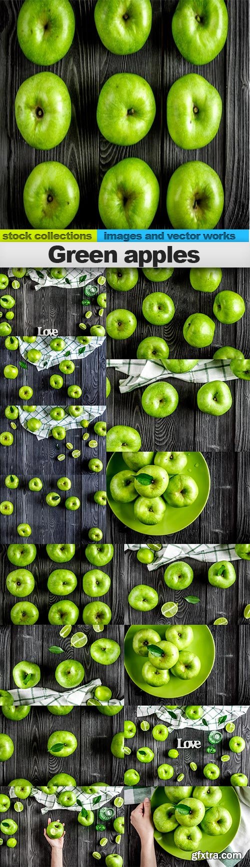 Green apples, 15 x UHQ JPEG