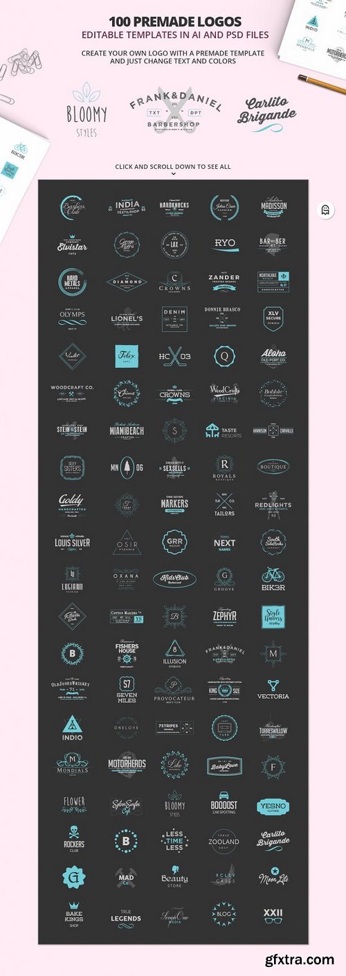 CM - Premium Set of 100 Logos #2 1307803