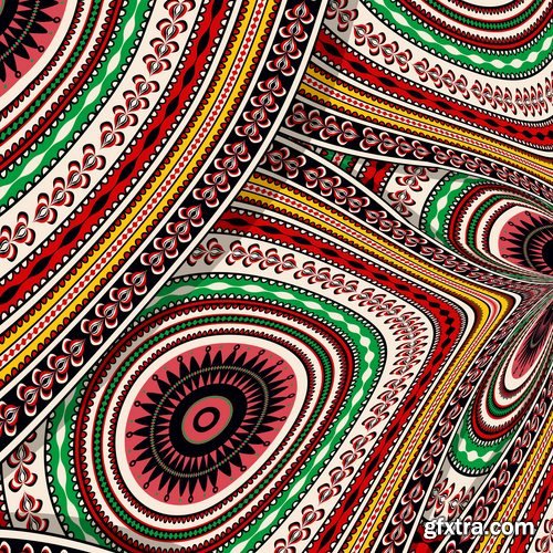 Abstract ethnic african background pattern for fabric and clothes 21 EPS