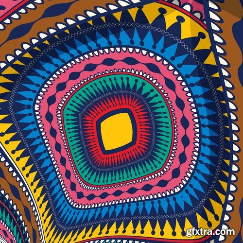 Abstract ethnic african background pattern for fabric and clothes 21 EPS