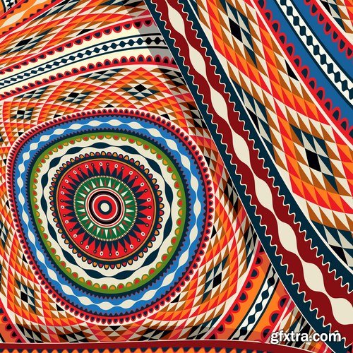 Abstract ethnic african background pattern for fabric and clothes 21 EPS