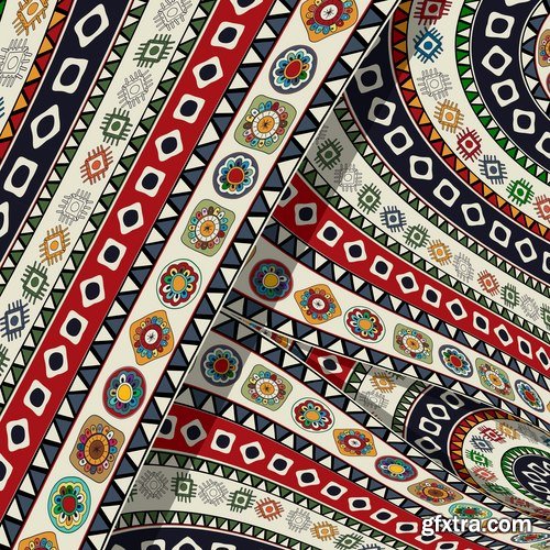 Abstract ethnic african background pattern for fabric and clothes 21 EPS