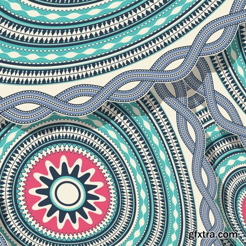 Abstract ethnic african background pattern for fabric and clothes 21 EPS