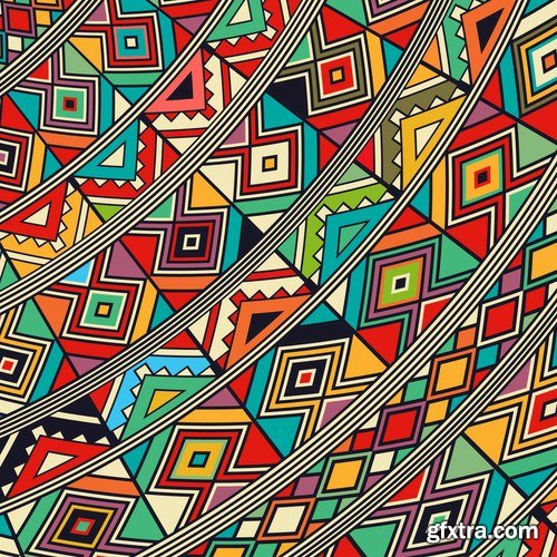 Abstract ethnic african background pattern for fabric and clothes 21 EPS