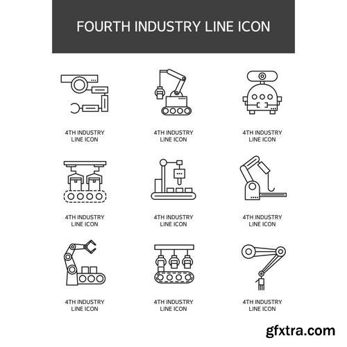 Industrial Revolution Line Icon