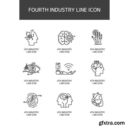 Industrial Revolution Line Icon